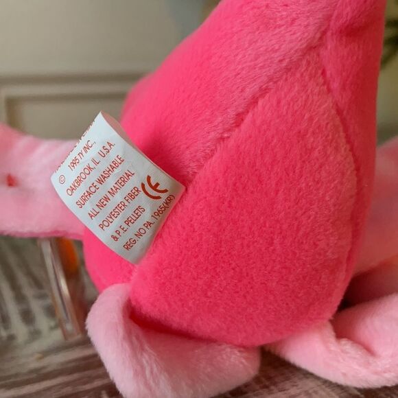 “Pinky” Beanie Babies 1995 Limited Edition of 10,000 Tampa Bay Devil Rays Gift - Picture 11 of 13